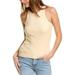 Mother The Chin Ups Tank Top- Xs Beige